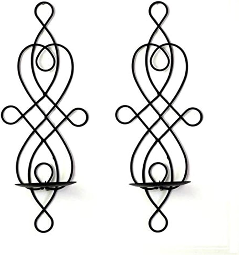 2 Pcs/Set Wall Candle Sconces Pillar Candle Holder Hanging Wall Candleholders Wedding/Party/Dinning Room Candlelight