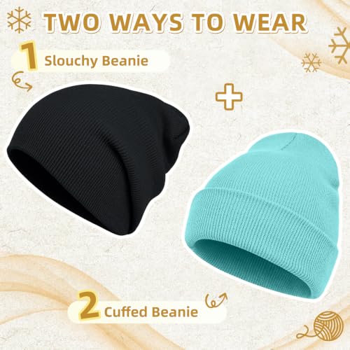 Image of ZOORON Beanie for Men Women Slouchy Winter Beanie Hats Cuffed Skull Caps