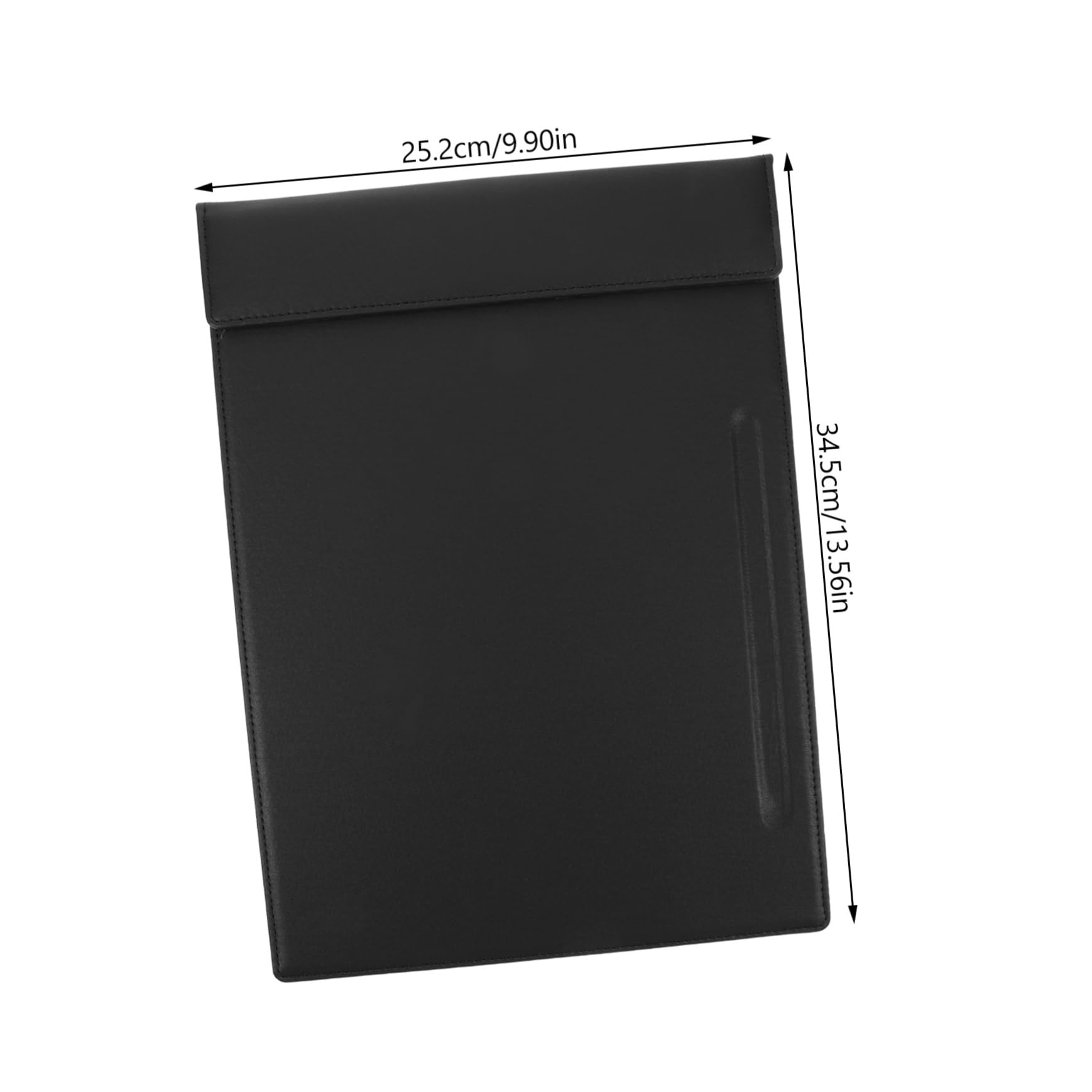 Carpeta de Visualización de Menú para Restaurante, Negra, Cuero
