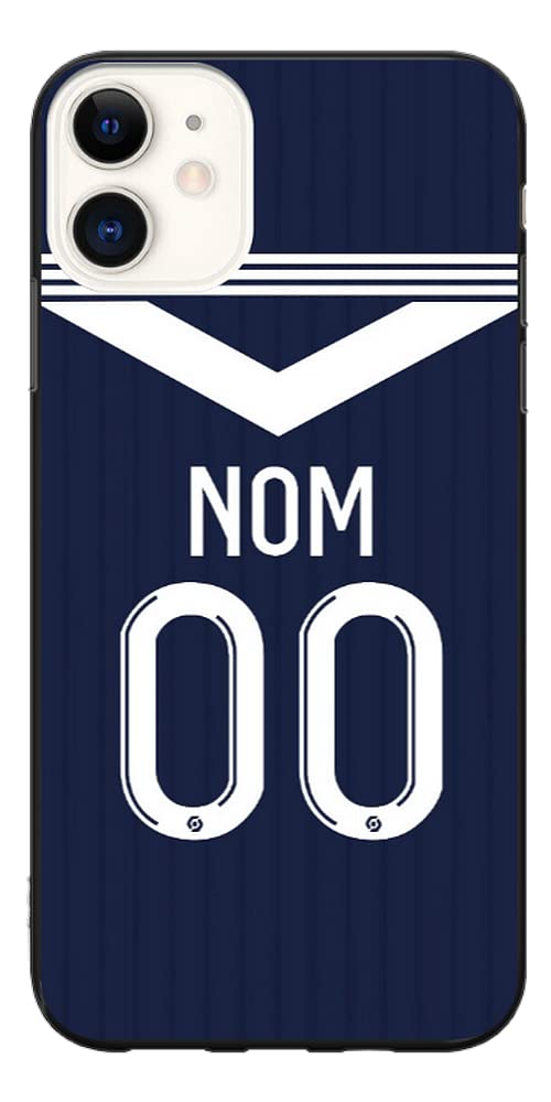 CS - Coque Maillot Foot - Bordeaux Domicile 2022-2023 - Personnalisable - CPF-BORD-DOM-22-23 (IPHONE 12)