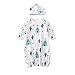 Kehen 3pcs Newborn Sleep Bag - Cotton Wearable Blanket + No Scratch Mittens + Hat