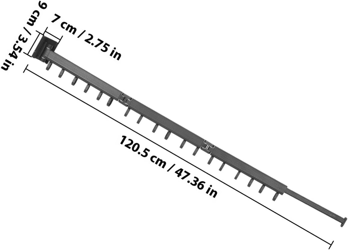 Luxshiny Retractable Wall Mounted Clothes Drying Rack Laundry Hanger Space-Saving High Capacity Indoor Outdoor Use with Smooth Surface and Easy Installation