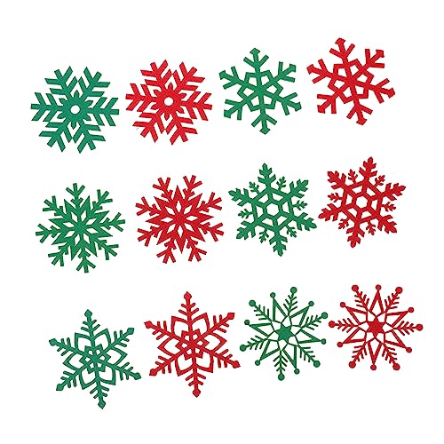 SHOWERORO 12個 クリスマスフェルトコースター ティーカップコースター マグマット 小さな丸いランチョンマット コーヒー ビーカー コーヒービーカー 断熱マット 保温カップパッド 感じた