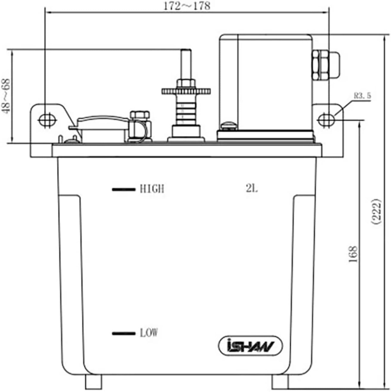 1pcs 2L Intermittent Oiler Lubricating Oil Pump 110V/220V 4W Adjustable Electric Lubrication Pump INT Time Optional(220v,INT 5MIN)