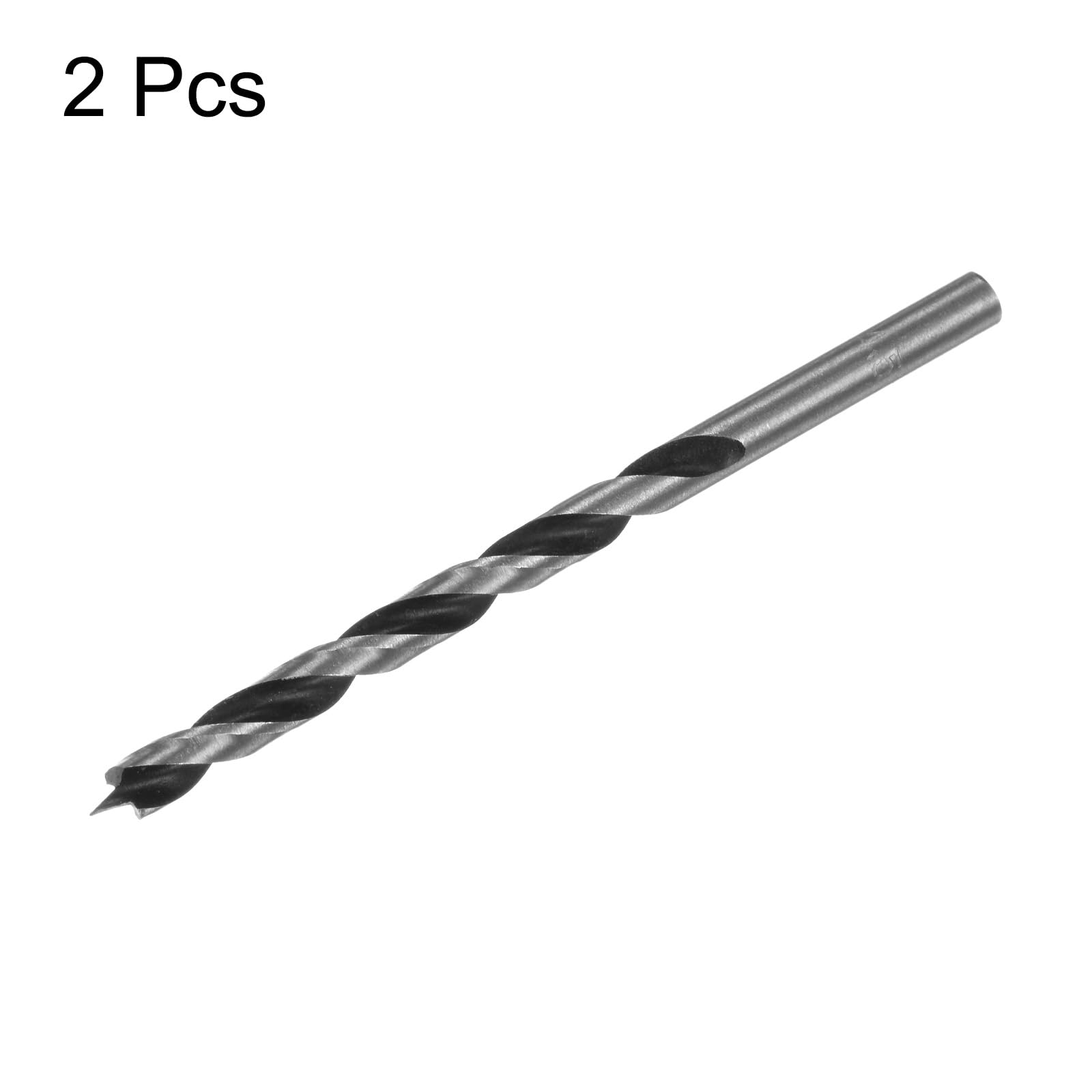 QUARKZMAN 2pz Punte Trapano Brad Point 4.5mm(11/64") Dia Punta Dritta Codolo Tondo Punta Brad Metrica 2.4" Profondità Foratura Punta Elicoidale Spirale per Falegname Legno Plastica Gomma