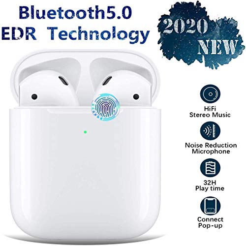 Bluetooth Earbud Wireless Earbuds Stereo Bluetooth Headphones with Charging Case Built-in Mic Noise Canceling Sweatproof Sports Wireless Headphone