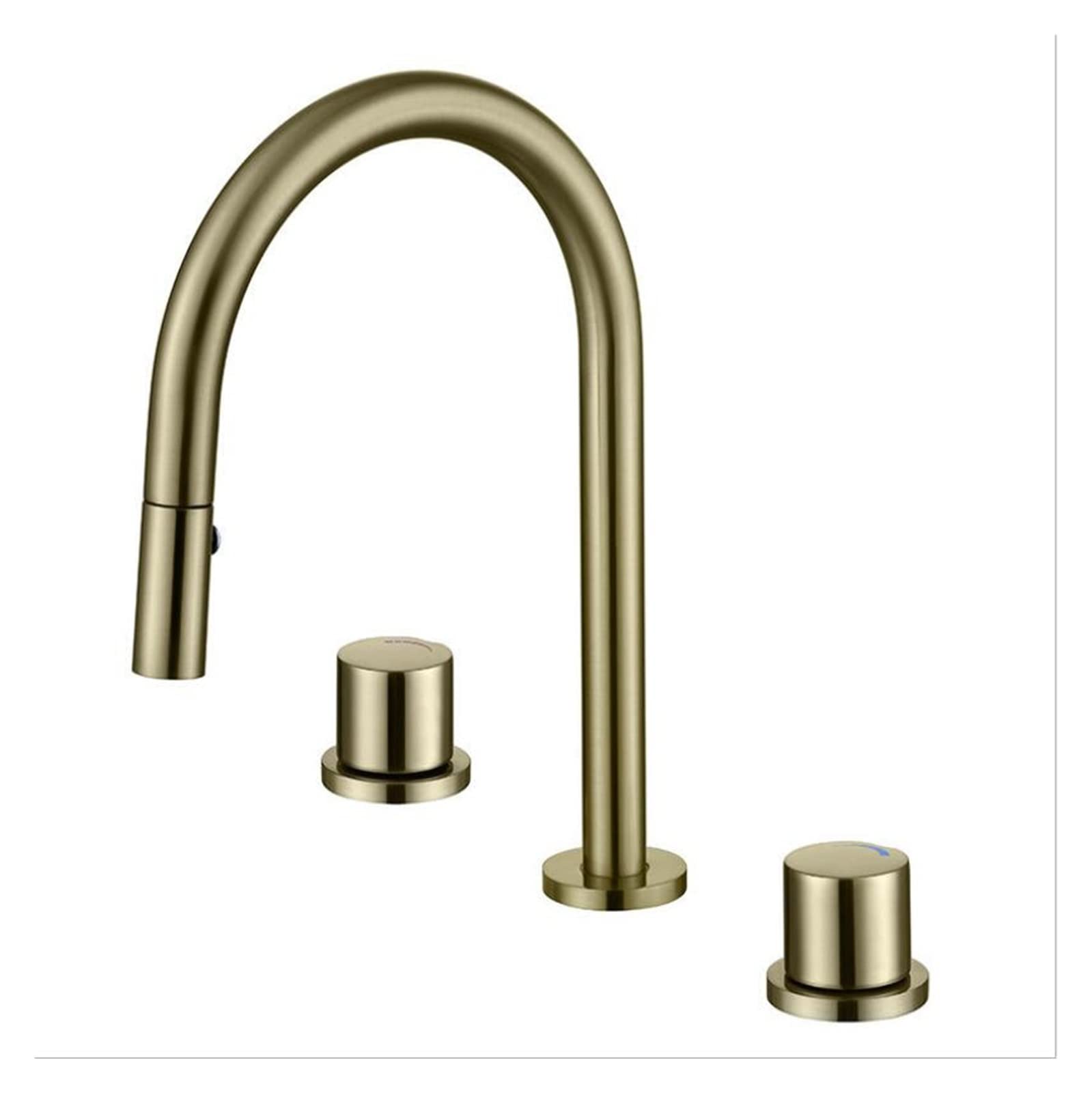 Robinet de lavabo de salle de bain noir mat pour vasque à trois trous moderne