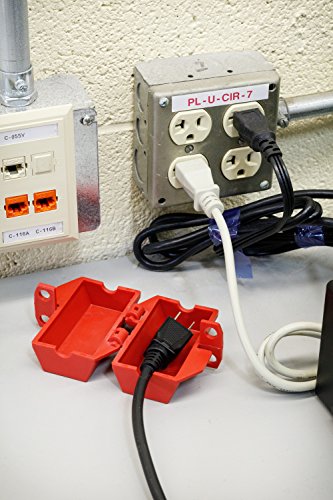 Systèmes de condamnation de prises électriques Brady rouge 177mm