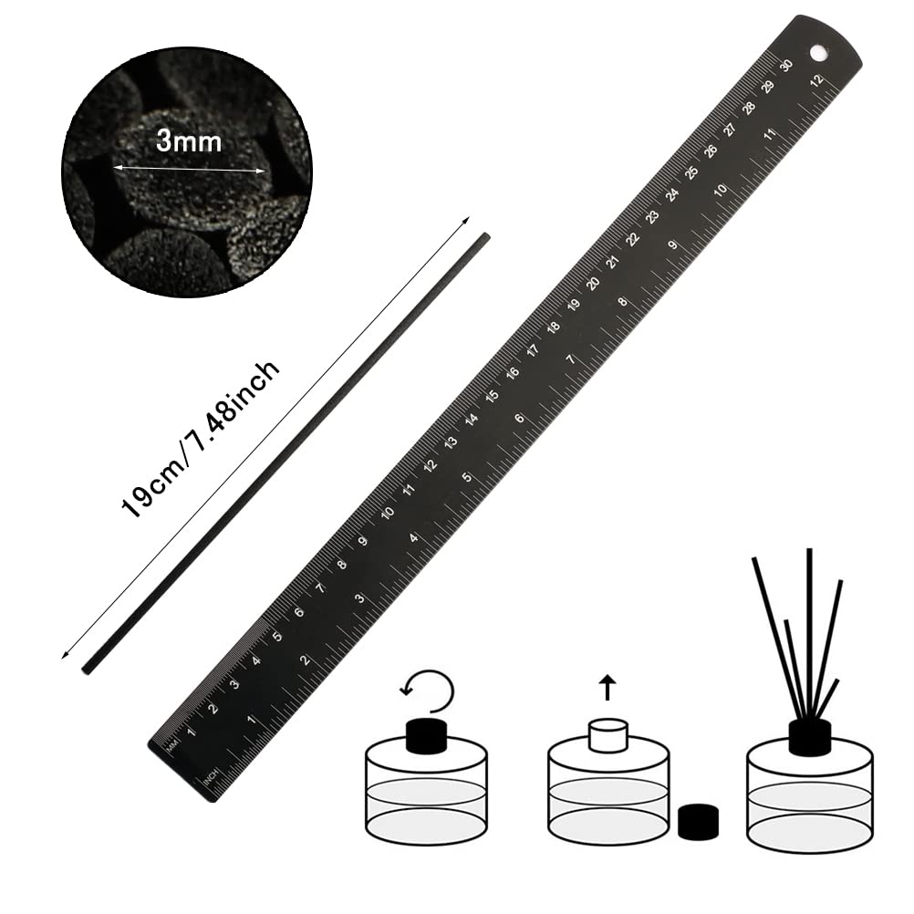 100 Stuks Diffusor Staafjes, 19cm x 3mm Riet Diffuser Stick voor Kamergeur Geurverspreider Stick Aroma Stokjes Rotanstaafjes voor Etherische Oliën voor Thuis Kantoor Hotel SPA
