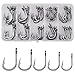 Live Bait Circle Hooks Saltwater,100pcs Catfish Bait Fishing Hook Set 2X Strong Stainless Steel Inline Sharp Point Saltwater Fishing Hook