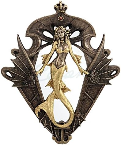 Steampunk Golden Mermaid Wall Hanging Mirror