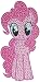 My Little Pony CH MLP PINK01 Crystal Studded Hasbro Pinkie Pie Bling Full Character Car Window Sticker Decal