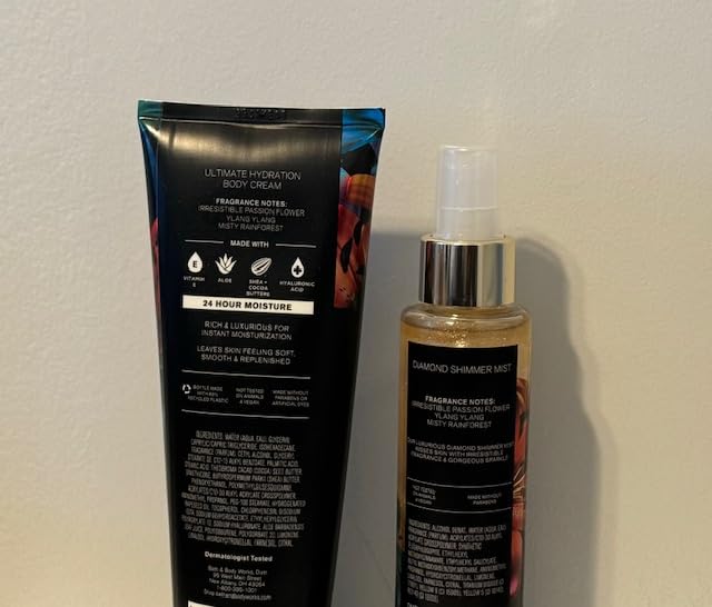 Generic Unisex Body Care Set - 8 oz Ultimate Hydration Body Cream & 4.9 fl oz Diamond Shimmer Mist