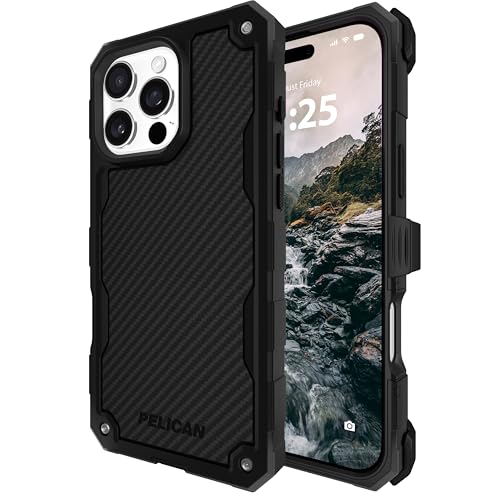 Pelican Shield iPhone 16 Pro Max Case - Rugged MagSafe Phone Case - Carbon