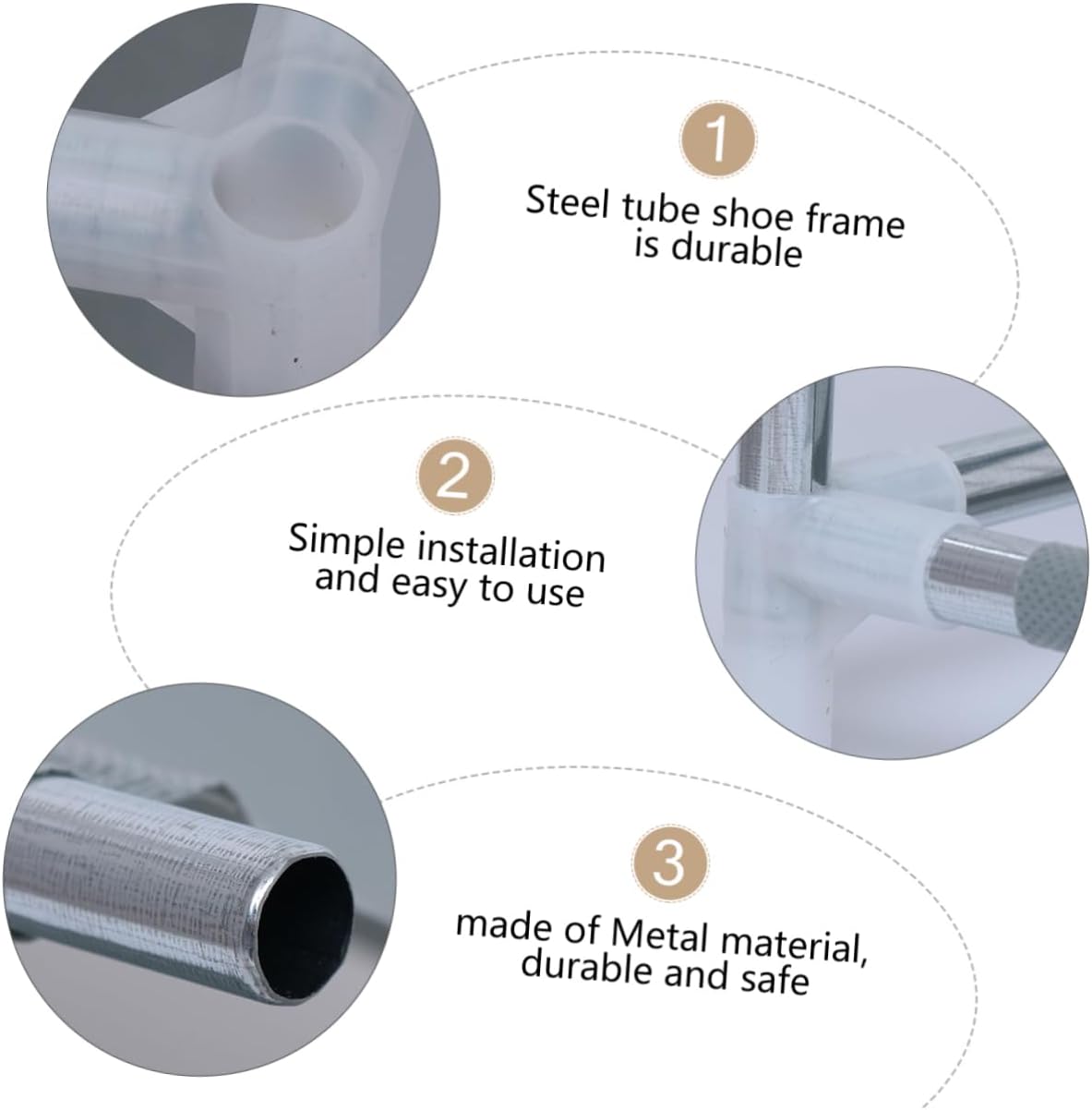 Space-Saving Metal Shoe Rack for Bedroom and Dorm Organizer with Sturdy Frame Easy Installation for Compact Storage and Spaces