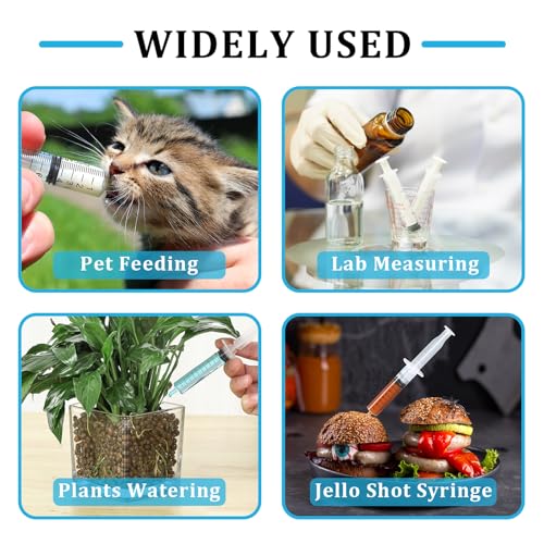 24 Pack 10ml Plastic Syringe Liquid Measuring Syringe, for Scientific Labs, Catheter Tip Individually Sealed for Liquid, Sterile - Syringes Tools for Feeding Pets, Oil or Glue Applicatorc， Refilling - Thumbnail 3