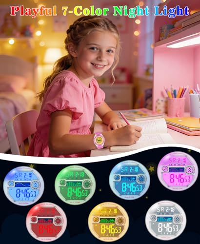 Image of Kids Digital Watch for Boys Girls, Waterproof LED Colorful Lights Sports Watch Suitable for 5-17 Years Old Teenagers (with Gift Box)