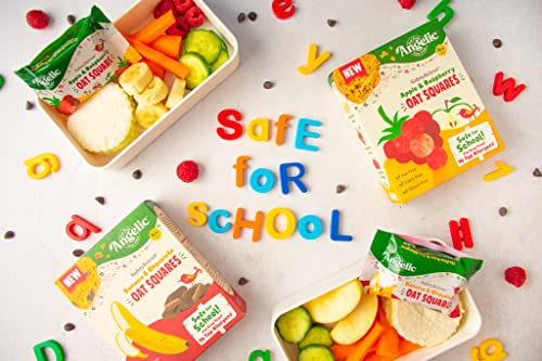 Angelic Free From 16 Pack Apple & Raspberry Oat Squares. Vegan Allergen Free Kids Snack Oat Bars For Snacks & Lunch Box. Nut, Gluten, Egg & Dairy Free Multipack Kids Snack Bars (16 x 30g Bars) - Image 2