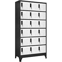 Kilitli  elik Saklama Dolaplar , Metal Ofis Dolaplar , Gri Antrasit ve Beyaz, Dayan kl  90 x 40 x 180 cm, Ev Ofis i in G venli Depolama  z m