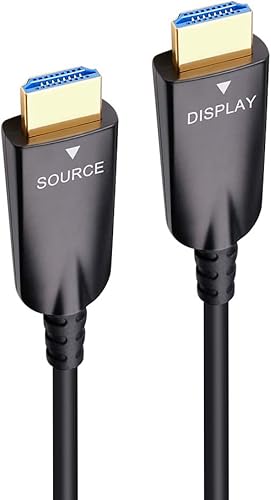 Miniatura 4 de DTech Cable HDMI de fibra óptica de 25 pies 4K 60Hz 1080p HD Video 3D ARC HDCP CEC Cable largo de alta velocidad para monitor de computadora TV