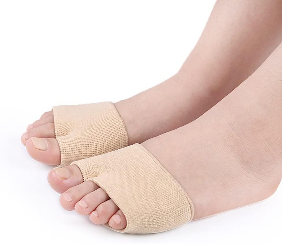 DEAVER Metatarsal Pads,Gel Forefoot Cushion for Women Men Pads Ball of Foot Hard Skin Calluses Arthritis Gel Sleeves Wear in Shoes Day and Night