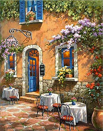 Peinture par numéro adulte enfant arts craft toile ville 40x50cm