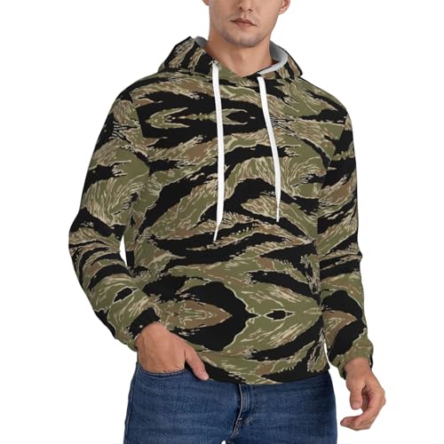 Sweat à capuche épais homme avec imprimé camouflage de qualité supérieure