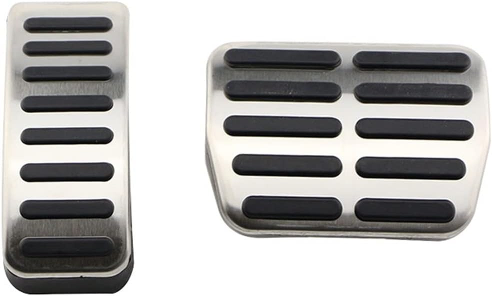Car Pedal Cover Replacement for VW for Polo for Golf 4 for Jetta for MK4 for Bora Stainless Steel Car Pedals Cap Clutch Accelerator Brake Cover Car Styling Pedals (Color : AT 2PCS)