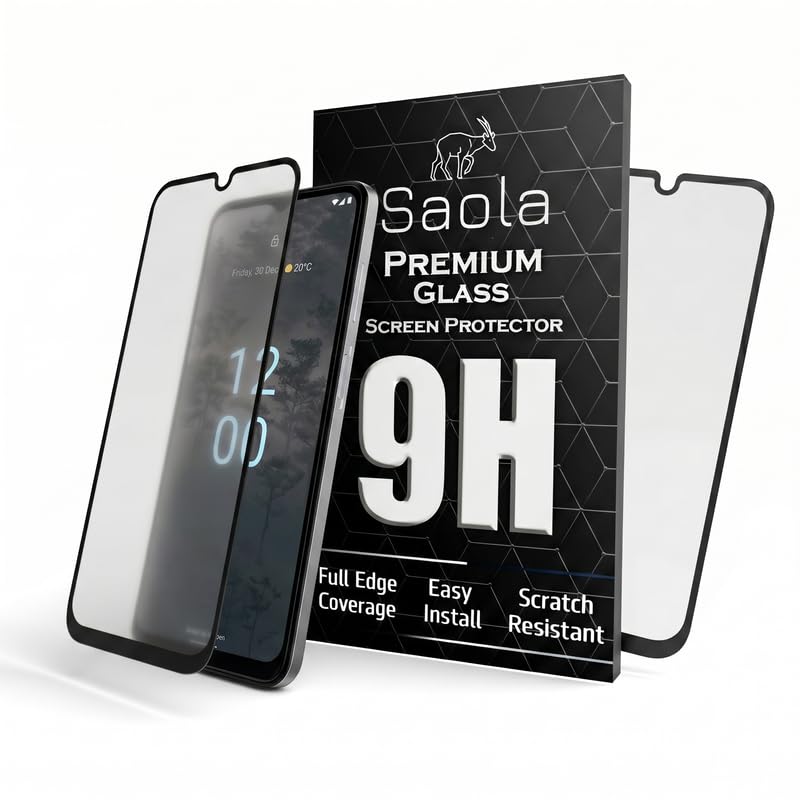 Image of Saola Anti-Glare Matte Screen Protector for Nokia G60 | Smooth Touch Finish, 9H Strength Glass, Full Coverage, Bubble-Free Installation Kit | Quick & Easy Application | Pack of 1