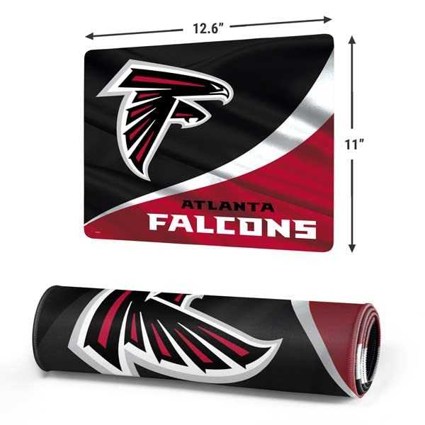 Skinit Small Gaming Mouse Pad - Officially Licensed Atlanta Falcons Design with Stitched Edges, Waterproof, Non-Slip Rubber Base, Desk Mat for Keyboard & Mouse, 12.6
