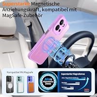 Jshru für Xiaomi Redmi 15C 4G/5G Hülle mit 2 Stück HD-Schutzfolie,Kompatibel mit Magsafe Magnetisch Handyhülle,Poco C85 4G Militär Stoßfest Schutzhülle Mattierte Case für Redmi 15C,Rosa – Ansicht 4
