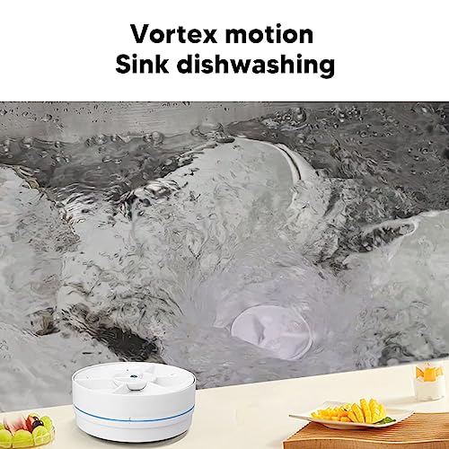 Portable Countertop Dishwasher Compact Dishwashers with Timed Off Sink Dishwasher Portable Cordless Dishwasher for Fruit Vegetable Washing Home Travel Use Apartments RV