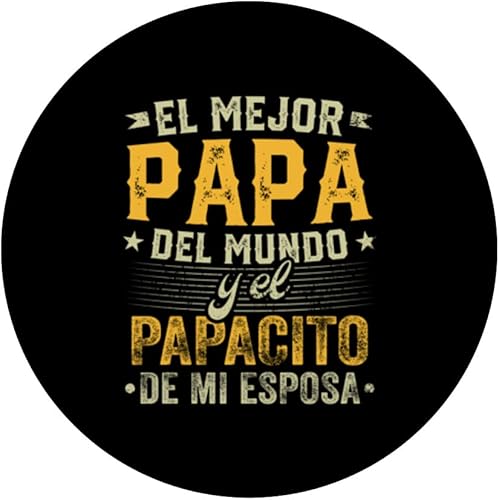 Miniatura 3 de Camisa de hombre para el día del padre El Mejor Papa del Mundo PopSockets intercambiables PopGrip