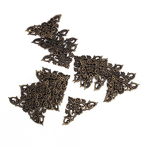 Bqlzr Furniture Decorative Cover Vintage Decor Box Corner Decorative Metal Corners Appliques For Furniture Crafts Pack Of 20 #TOP6