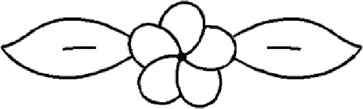 4"x 1" Small Flower Quilting Stencil by QCI - 179