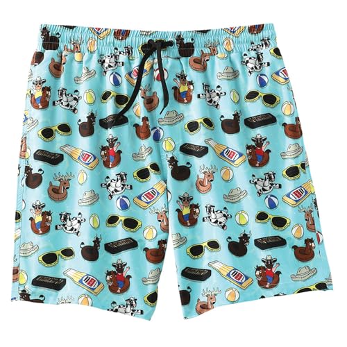 Cinch Men's Swim Trunks - Blue Cowboy Rodeo Print