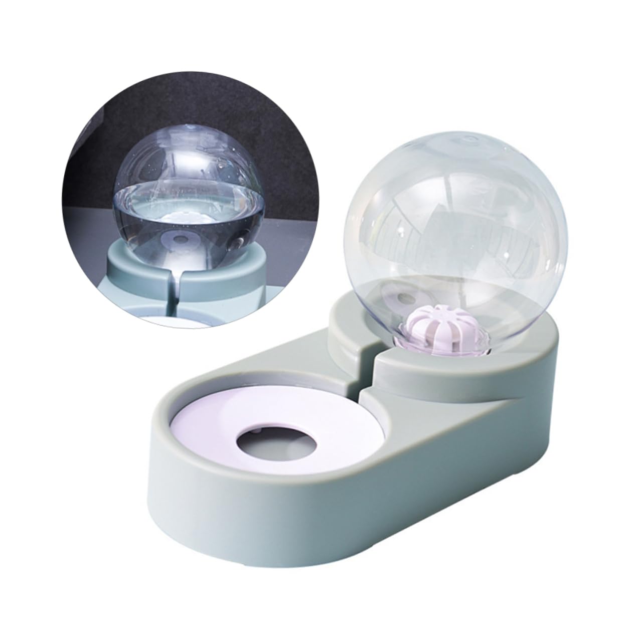 Katzenwasserspender Automatisch mit Doppelnapf aus PET Blau für Haustiere | Trinkspender Katze, Sicher und Umweltfreundlich, mit Einzigartigem Design für Zuhause und Zoofachhandel