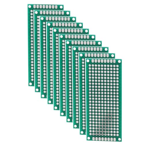 Heevhas Placa de circuito universal de doble cara, placa de circuito impreso, placa de circuito impreso, placa perforada, PCB, 3 x 7 cm, kit de prototipo, placa PCB (10 unidades)