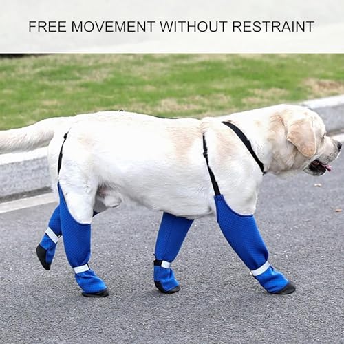 Hundepfotenstiefel-Leggings – Schneeschuhe, Hundepfotenschutzstiefel, Hundegeschirr für kleine bis XL | schmutzabweisend, rutschfest, mittelgroße Hunde, Winterstiefel, Rücken zu Rücken Hund,