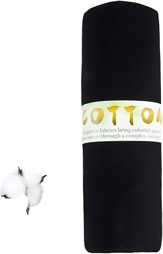 Miniatura 2 de Tela de algodón 100% negro para coser por 3 yardas, tela de acolchado de 59 pulgadas de ancho, peso medio 5.8 onzas, tela de muselina por The Yard,