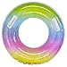 Produktbild Aufblasbarer Schwimmring, Haltbar Regenbogen Schwimmreifen Luftmatratze, Transparent Haltbar Wasserspielzeug, Schwimmring Erwachsene, Glitzer Schwimmreifen für Sommerparty Außendurchmesser 83cm (Manue