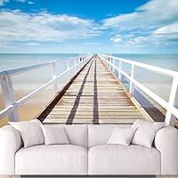 Wall Mural Sunset Sunrise Background Nature Scenery Removable Self-Adhesive Wallpaper Wall Decoration for Bedroom Living Room - 66x96 inches