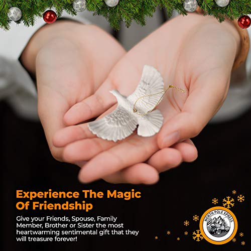 Northpolexpress Turtle Doves Friendship Christmas Ornaments - Set Of Two Doves Engraved With Friends Forever - Two Turtle Dove Ornament From Home Alone 2 Lost In York #TOP5