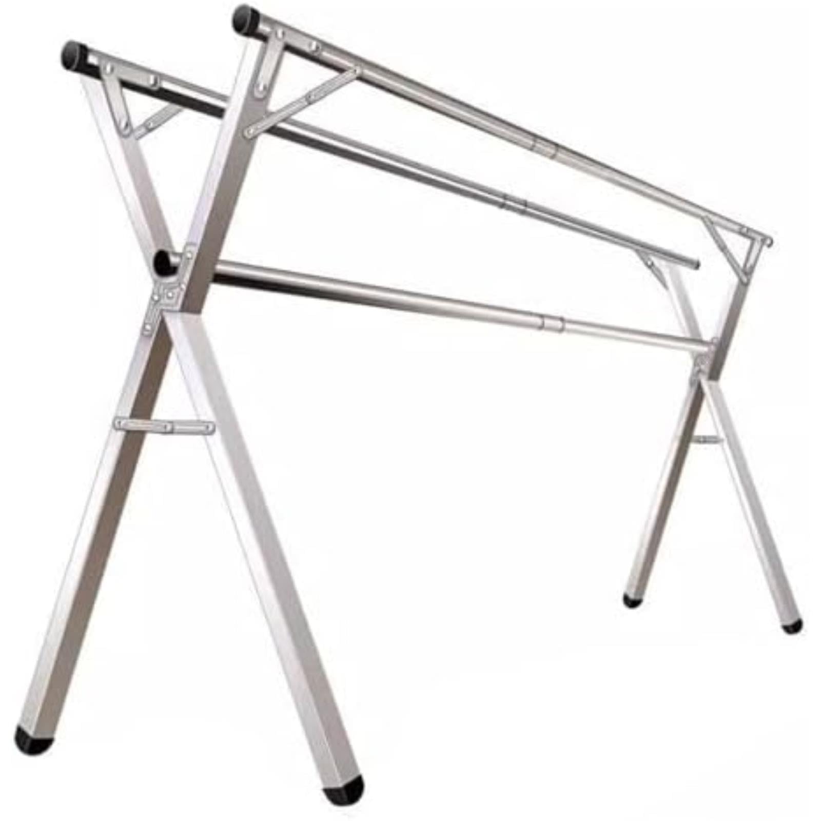 Étendoir à linge pliable en acier inoxydable extensible 94 pouces pour intérieur et extérieur