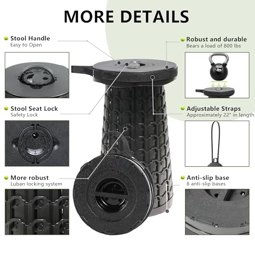 Image of Upgraded XL 18.1 inch Collapsible Stool