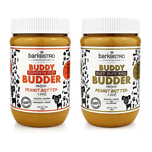 BUDDY BUDDER Bark Bistro Company, Ruff Ruff Raw + Pumpkin Pup, Dog Peanut
