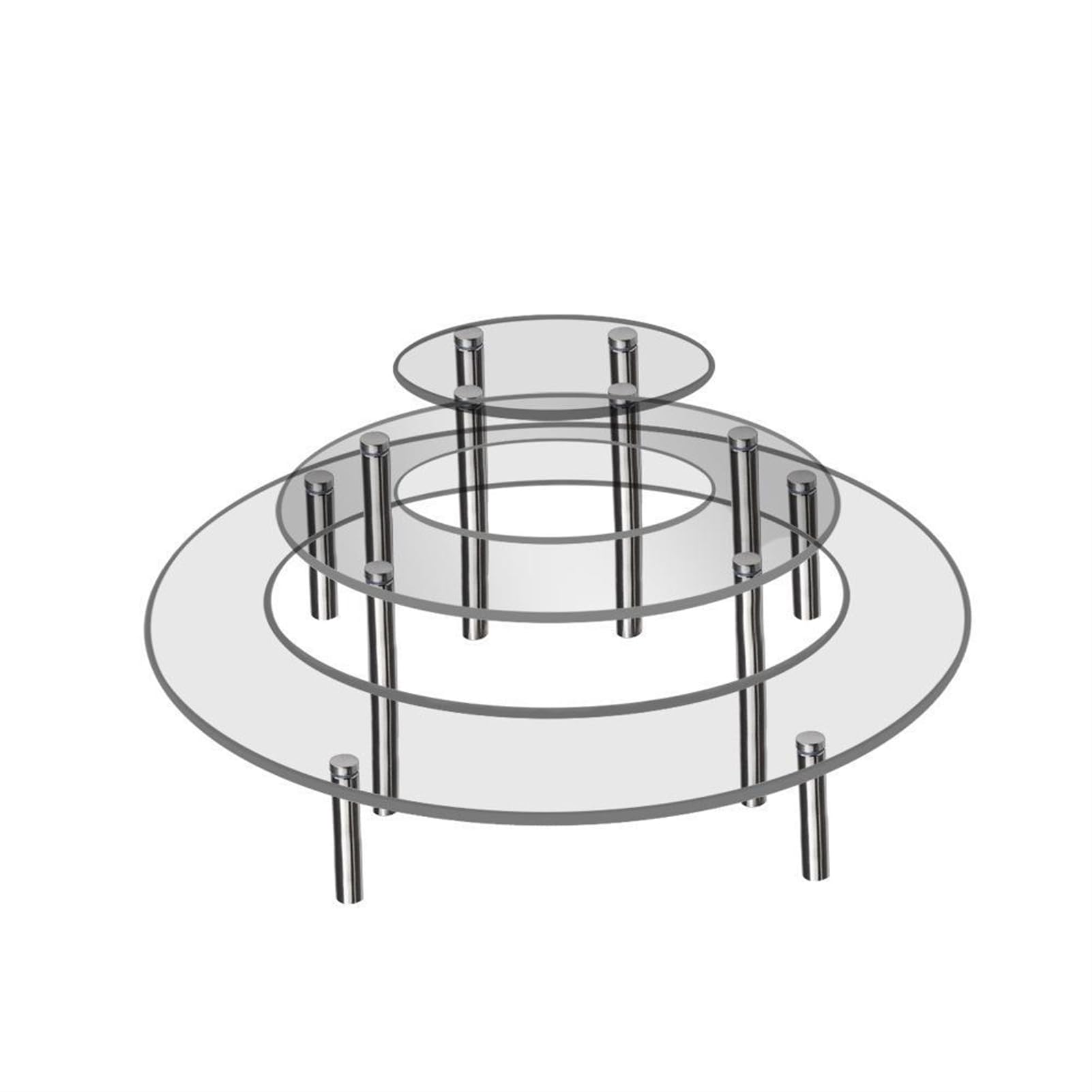 Lifup 3 Tier Acrylic Cupcake Stand, Premium Cupcake Holder, Weddings Parties Pastry Serving Tray for Pastry Dessert Tables, Party Favors Decoration, Baby Shower, Birthday Round Clear
