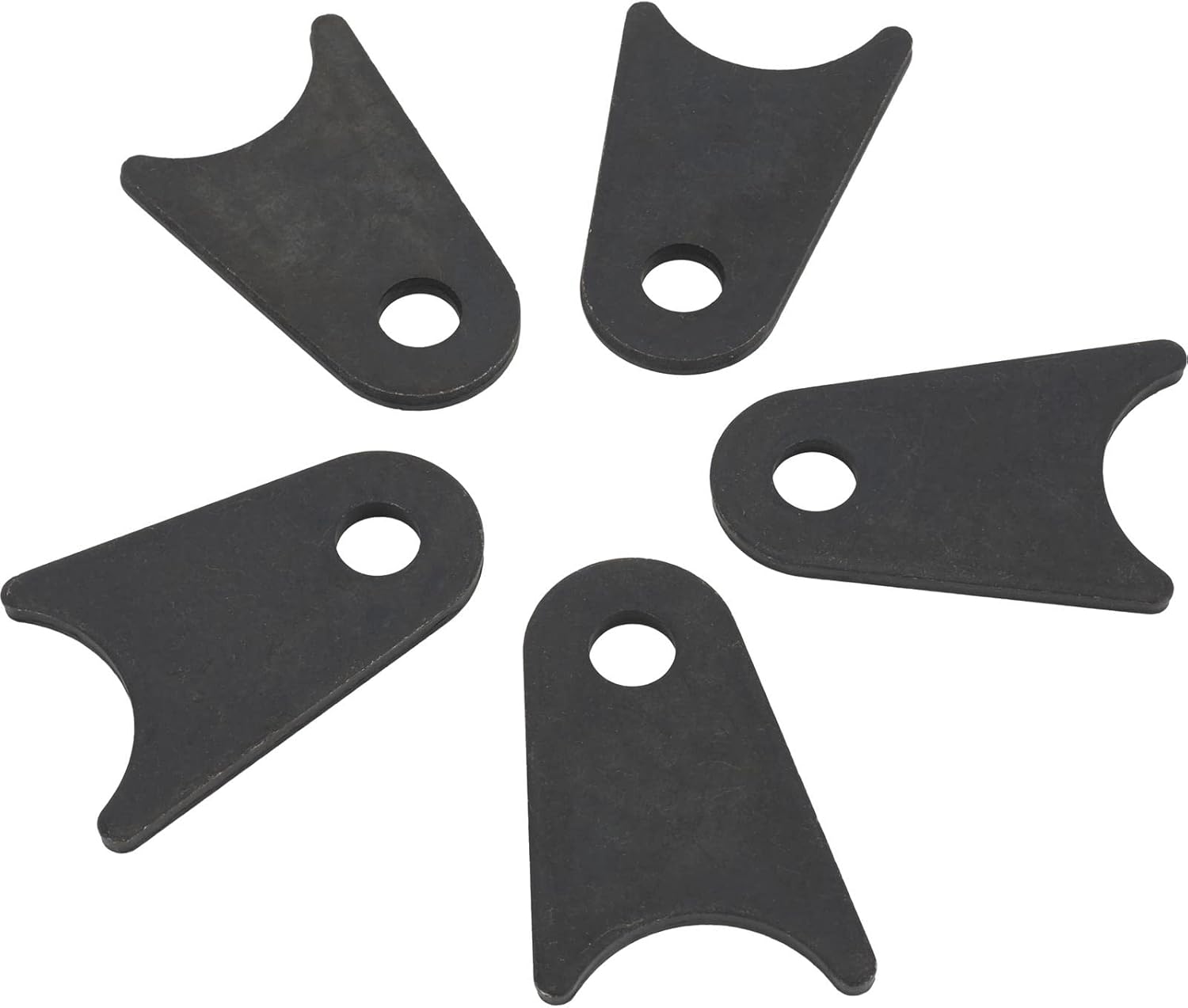 Speedway Motors Weld-On Chassis Tabs for Suspension & Fabrication, 2-1/4 Inch Steel Tabs with 1/2 Inch Mounting Hole, 3/16 Inch Steel Construction, Pack of 5