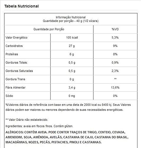 Aveia em Flocos Finos Viva Salute - 1Kg