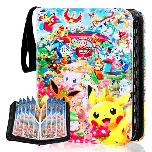 Niaetuto 50 PCS Classeur Carte,400 Cartes Album Porte Carte,Portable Album de Collection,Imperméable Albums pour Cartes à Collectionner